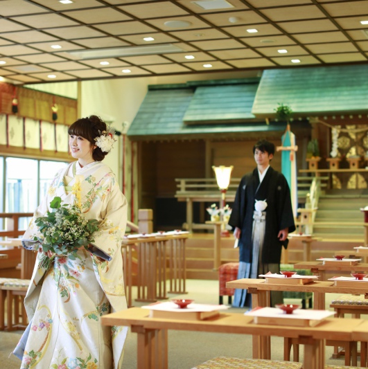 ◆広々とした空間が魅力の神前式場